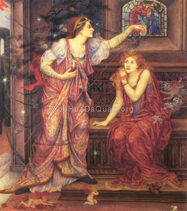 Queen Eleanor and Fair Rosamund - 艾弗林·德·摩根